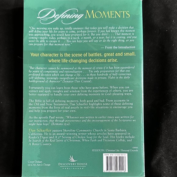 Andy Stanley LIKE A ROCK, Dan Schaeffer DEFINING MOMENTS - 2 book bundle - Picture 4 of 5